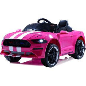 Mustang - Ride on Car - Electric Car for Kids - Kids Car with Parent Remote, MP3 Music Playback, AUX Port, Spring Suspension, LED Lights, Rear Wheel Drive, for Boys/Girls (Blue)