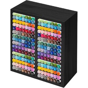 Marker Storage Organizer for 360 Markers,Wooden Alcohol Marker Holder with 90 Slots,Markers Pens Pencils Art Supply Storage Rack for Desk Home Classroom Office Decor