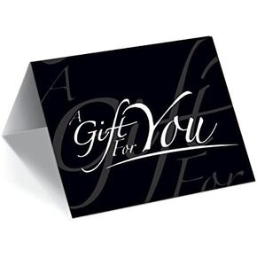 Gift Card Presenters (Black - Italic) 100 Pack