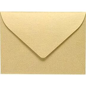 LUXPaper #17 Mini Envelopes | 2 11/16" x 3 11/16" | Blonde Metallic | 80lb. Text | 50 Qty