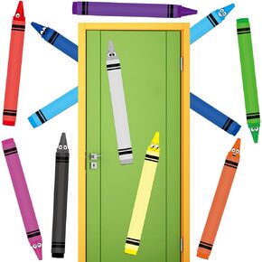40 Pcs Jumbo Crayon Bulletin Board Cutouts Set, 35 Inch Large Cardboard Crayons Cutout Posters for Classroom Bulletin Board Door Window Back to School Decorations