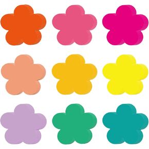 108 Piece Paper Flowers for Crafts Colorful Flowers Die Cut Spring Summer Flower Paper Cutouts Bulletin Board Decorations for School Office Chalkboard Wall Decoration