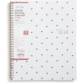 Blue Sky 2025-2026 Weekly and Monthly Academic Year Planner Calendar, July 2025 - June 2026, 8.5" x 11", Flexible Cover, Wirebound, Laminated Tabs, Pippi
