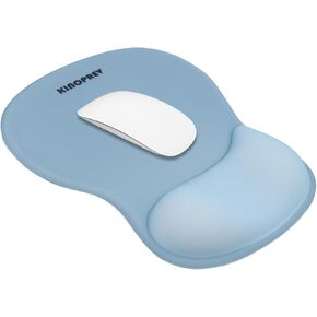 Ergonomic Mouse Pad with Wrist Support, Computer Mousepad with Gel Wrist Rest and Non-Slip PU Base for Pain Relief,Gaming Mouse Pads for Laptop, Office & Home, 10.2 x 7.6 in (Mint Green)