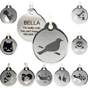 علامات معرف الحيوانات الأليفة المحفورة بالفولاذ المقاوم للصدأ - علامات الكلاب المتينة والمحفورة. in Kuwait