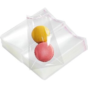 RONSBILL 400PCS 3.2Mil Clear Self Sealing Cellophane Bags 3x5 Inches Cookie Bags Self Adhesive Resealable Cellophane Bag for Packaging Cookies Party Favors Candy Gifts Jewelry Thick