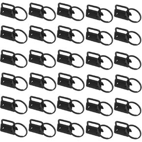 30 Pcs Key Fob Hardware - 1 Inch Bronze Keychain Making Kit with Split Rings