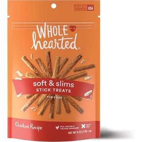 WholeHearted Grain Free Soft and Chewy Chicken Recipe Dog Stick Treats 6 oz