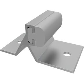 Brixwell Sliding Patio Door Bumper Stop in Gray Aluminum, 2" Length, 1" Width for Sliding Door Bumper and Patio Door Stop Applications in Residential or Commercial Sliding Door Systems