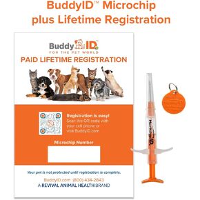 Buddy ID Pet Microchip Plus Lifetime Registration