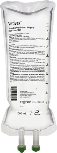 حقن محلول Vetivex® Lactated Ringer ، حقيبة USP 1000 مل للكلاب والقطط والخيول in Saudi Arabia