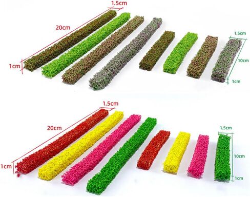 12pcs مصغرة شرائح شجيرة طويلة HO/OO مجموعات نباتات شجيرة ثابتة مجموعات شجيرة طراز بوش نباتات شجيرة ثابتة طراز المناظر الطبيعية للديوراما ديوراما المناظر الطبيعية (D#GREEN-12PCS) in Kuwait