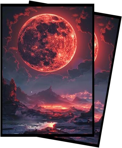 Bloodmoon MTG Card Sleeves (Textured) - 100 Count Standard Size TCG Sleeves - Compatible with Magic The Gathering, Lorcana - Double Sleeving - Original Art Design, Premium Protection in Saudi Arabia