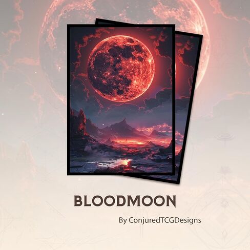 Bloodmoon MTG Card Sleeves (Textured) - 100 Count Standard Size TCG Sleeves - Compatible with Magic The Gathering, Lorcana - Double Sleeving - Original Art Design, Premium Protection in Saudi Arabia