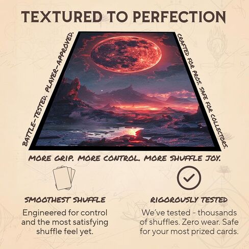 Bloodmoon MTG Card Sleeves (Textured) - 100 Count Standard Size TCG Sleeves - Compatible with Magic The Gathering, Lorcana - Double Sleeving - Original Art Design, Premium Protection in Saudi Arabia