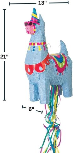 Unique Multicolor Llama-tastic Pull String 3D Pinata - Pack of 1 | Unique Party Fun Celebration Game for Fiesta Celebrations, Kids Birthdays & Fun Events in Saudi Arabia