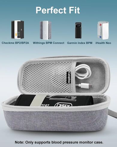 حقيبة حمل صلبة لجهاز مراقبة ضغط الدم Checkme Wellue BP2 & BP2A، حقيبة تخزين للسفر لجهاز Withings BPM Connect BP ومؤشر Garmin BPM، حقيبة حماية فقط in Saudi Arabia