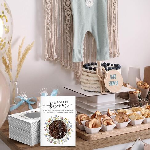 Fumete 100 Pack Classic Style Baby in Bloom Baby Shower Favors Baby in Bloom Seed Packets Phildflower Seeds Party Form in Kuwait