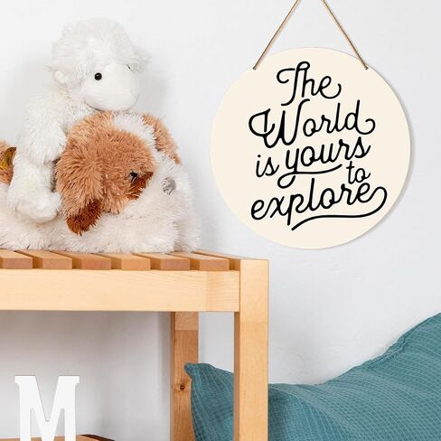 Baby Girl Nursery Wall Decor, Boho Nursery Hanging Sign Decor Kids Room Wall Decoration Wood Sign for Baby Bedroom, Playroom, Toddler Room, Toy Room, Cool Kids Club in Saudi Arabia