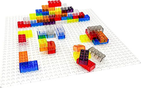 Classic Baseplate Building Base Plates for Lego Building Bricks | 100% Compatible with Major Brands-Baseplate | 10" x 10" | for Kids 3+ | 2 Pack (Trans Clear) in Saudi Arabia