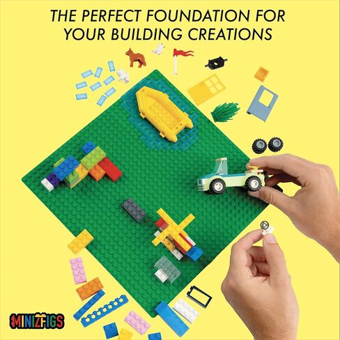 Classic Baseplate Building Base Plates for Lego Building Bricks | 100% Compatible with Major Brands-Baseplate | 10" x 10" | for Kids 3+ | 2 Pack (Trans Clear) in Saudi Arabia