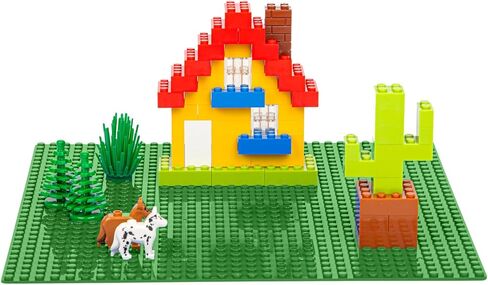 Classic Baseplate Building Base Plates for Lego Building Bricks | 100% Compatible with Major Brands-Baseplate | 10" x 10" | for Kids 3+ | 2 Pack (Trans Clear) in Saudi Arabia