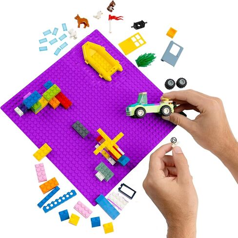 ألواح قاعدة البناء الأساسية الكلاسيكية لطوب بناء ليغو | 100 ٪ متوافق مع العلامات التجارية الرئيسية baseplate | 10 "× 10" | للأطفال 3+ | 2 حزمة (عبر توصيل) in Kuwait