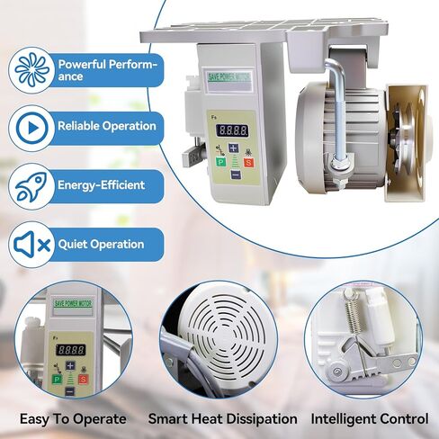 محرك آلة الخياطة الصناعية ، محرك آلة الخياطة ، 110 فولت AC 750W 1HP ، 200-6000 دورة في الدقيقة ، لفائف النحاس النقي ، كتم صوتي لتوفير الطاقة ، مع دليل التعليمات in Kuwait
