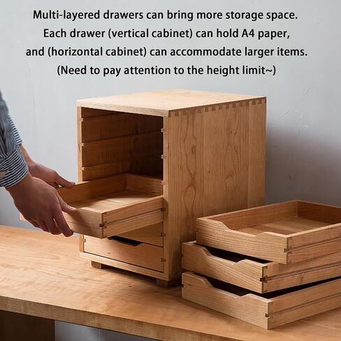 Storage Box Storage Cabinet，Flat File Cabinet Storage, Desktop Drawer Cabinet,Wooden Desktop Cabinet,Desktop Document Drawings All Solid Wood Office Mobile Drawer Cabinet,Detailed Design,fit in Saudi Arabia