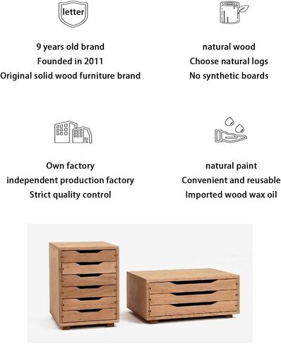 Storage Box Storage Cabinet，Flat File Cabinet Storage, Desktop Drawer Cabinet,Wooden Desktop Cabinet,Desktop Document Drawings All Solid Wood Office Mobile Drawer Cabinet,Detailed Design,fit in Saudi Arabia