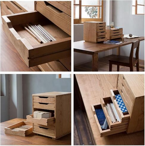 Storage Box Storage Cabinet，Flat File Cabinet Storage, Desktop Drawer Cabinet,Wooden Desktop Cabinet,Desktop Document Drawings All Solid Wood Office Mobile Drawer Cabinet,Detailed Design,fit in Saudi Arabia
