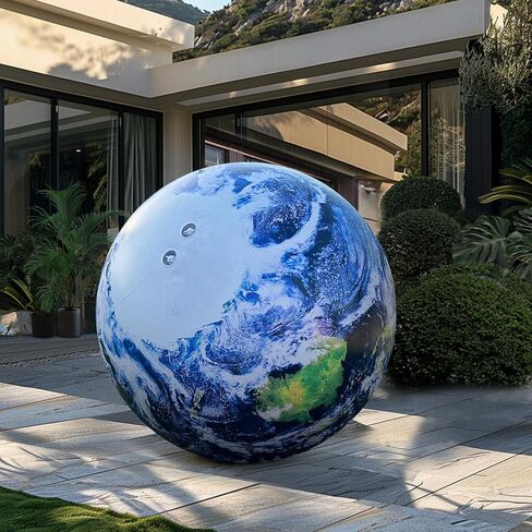 OZIS 40’’ Large Inflatable Globe, Inflatable Earth Planet Balloon with LED Light and Air Pump Hanging Airtight PVC Solar System Balloon for Educational Institution/Planetarium/ChurchStore Decoration in Kuwait
