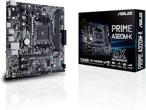 اللوحة الأم ASUS PRIME A320M-K AMD Ryzen AM4 DDR4 HDMI VGA M.2 USB 3.1 Micro-ATX in Saudi Arabia