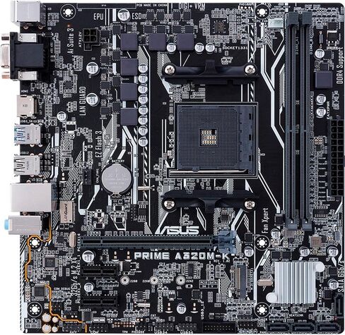 اللوحة الأم ASUS PRIME A320M-K AMD Ryzen AM4 DDR4 HDMI VGA M.2 USB 3.1 Micro-ATX in Saudi Arabia