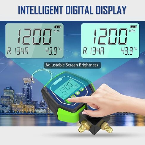 مجموعة قياس نظام التدفئة والتهوية وتكييف الهواء (HVAC) الرقمية المتعددة للتبريد من BELEY مع مشابك وخراطيم درجة الحرارة in Kuwait