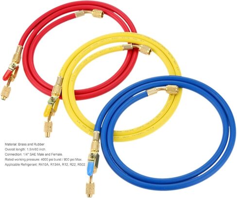 مجموعة قياس نظام التدفئة والتهوية وتكييف الهواء (HVAC) الرقمية المتعددة للتبريد من BELEY مع مشابك وخراطيم درجة الحرارة in Kuwait