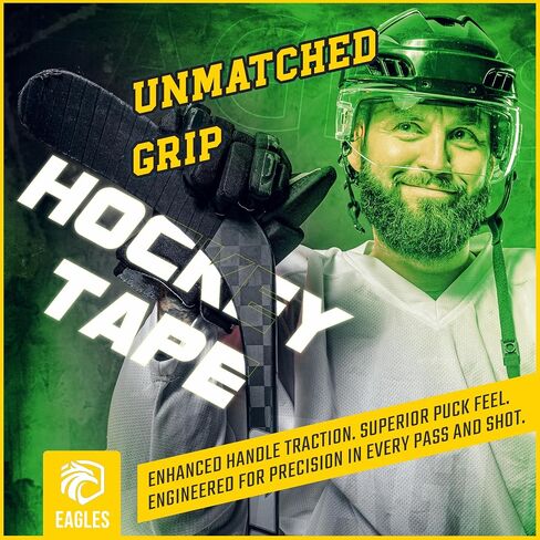 Green Hockey Tape - Multipurpose Cloth Tape Roll for Field Ice & Roller Hockey Stick, Blade & Handle Protector - Over Grip for Lacrosse Baseball Bat Pullup Bars - Sports Gifts, Accessories in Saudi Arabia