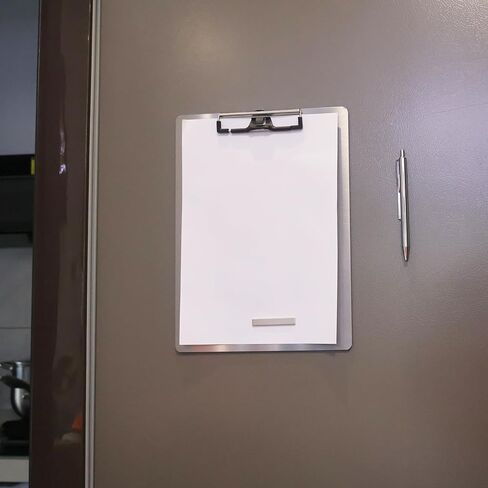 الحافظة المغناطيسية الفولاذ المقاوم للصدأ مع القلم - أحجام متعددة ، تصميم مغناطيسي ، ضروري للمكتب والمنزل (4.3 × 6.5 بوصة) in Kuwait