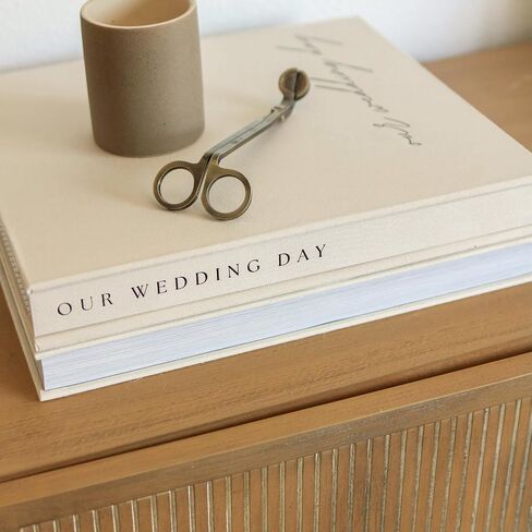 Wedding Photo Album 4x6 Pictures & Custom 2026 Year - Large Picture Scrapbook with 400 Pockets for Horizontal & Vertical Photos - Linen Photo Album Book for Personalized Wedding Day Memory Keepsake in Kuwait