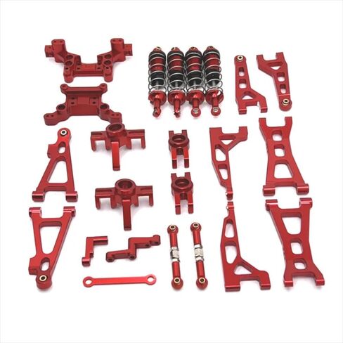 25PCs Set for Hyper Go H16BM Parts, Shock Absorber Shock Tower Swing Arm Aluminum Upgrade Kit for MJX Hyper Go H16BM H16GT H16DR 16207-16210 Jetwood JC16EP 1/16 Scale RC Car (Gold) in Saudi Arabia