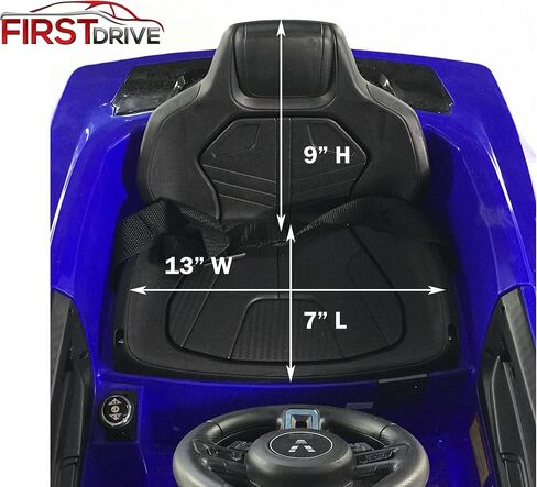 Mustang - Ride on Car - Electric Car for Kids - Kids Car with Parent Remote, MP3 Music Playback, AUX Port, Spring Suspension, LED Lights, Rear Wheel Drive, for Boys/Girls (Blue) in Saudi Arabia