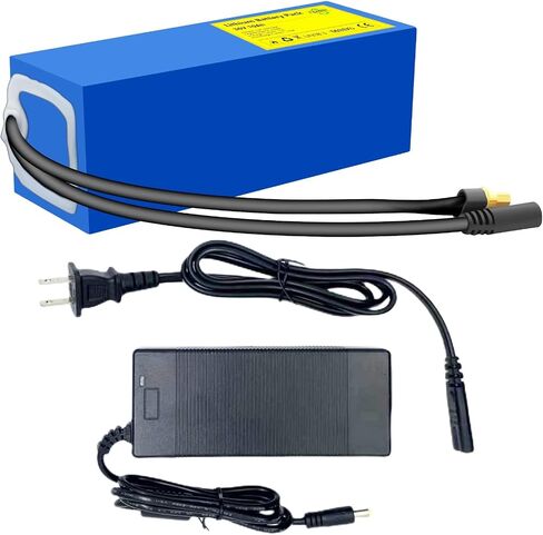 36V 10ah Lithium Battery for Electric Bicycle ، 36V ebike Battery with XT60 Connector ، 42V2a Charger ، PVC Warp for DIY (ZBL-36V10AH) in Saudi Arabia