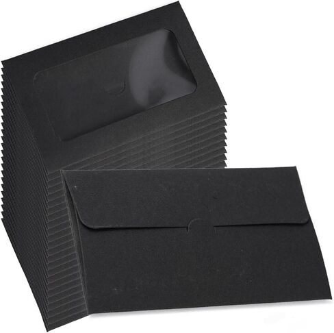 120 Packs black Window Gift Card Envelopes,which can be used for businesses offering gift cards, promotional events, corporate giveaways, and retail settings. in Saudi Arabia