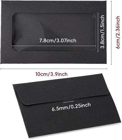 120 Packs black Window Gift Card Envelopes,which can be used for businesses offering gift cards, promotional events, corporate giveaways, and retail settings. in Saudi Arabia