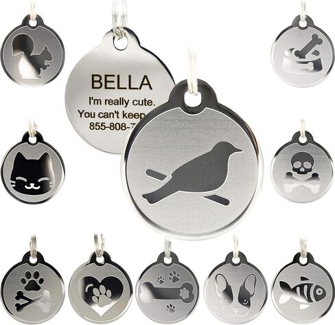 علامات معرف الحيوانات الأليفة المحفورة بالفولاذ المقاوم للصدأ - علامات الكلاب المتينة والمحفورة. in Kuwait