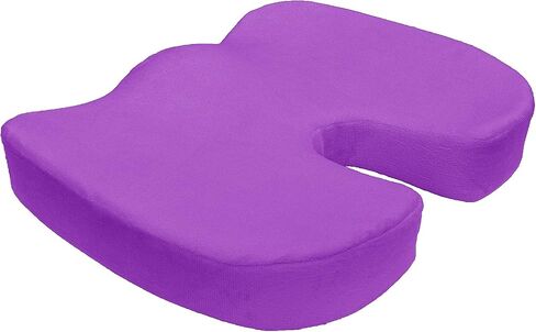 Bookishbunny Coccyx Orthopedic Memory Foam Office Cairs and Car Care Pad Pad Comply لألم الظهر وإغاثة عرق النسا (الأرجواني) in Kuwait