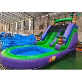 26FT(L) Commercial Grade Water Slide for Kids Adults, (Double Slides) (Heavy Duty Full PVC) (Large Airtight Water Pool), (950w UL Blower), Inflatable Waterslide for Backyard, Outdoor Blow up Park
