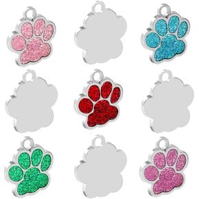 PAW Dog ID TAG Nameplate محفورة مخصصة مخصصة الكلب الكلب لوحة طوق