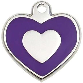 TACKYPET PET ID TAG - TALD VELANGET HEART Jewelry TAG- مخصص CAT و DOG ID العلامات. الحجم: صغير ، اللون: وردي in Kuwait