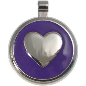 LuckyPet Heart Jewelry Pet ID Tag for Cats and Dogs, Personalized Engraving on The Back Side, Small White Heart